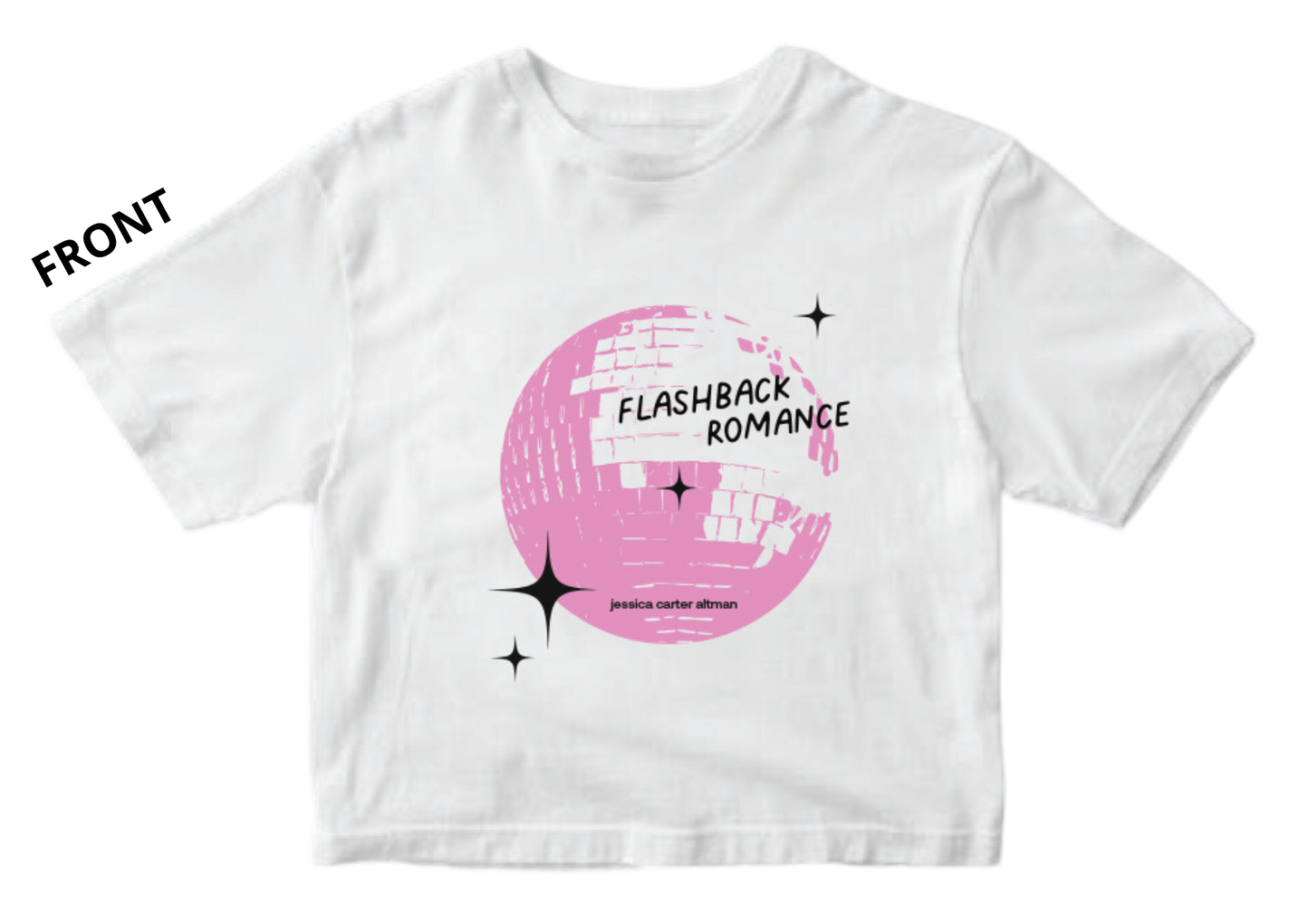 Crop Top "Flashback Romance" white